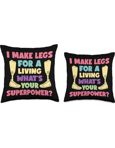 Almohada Divertida 16x16" Diseño Prótesis Técnicos