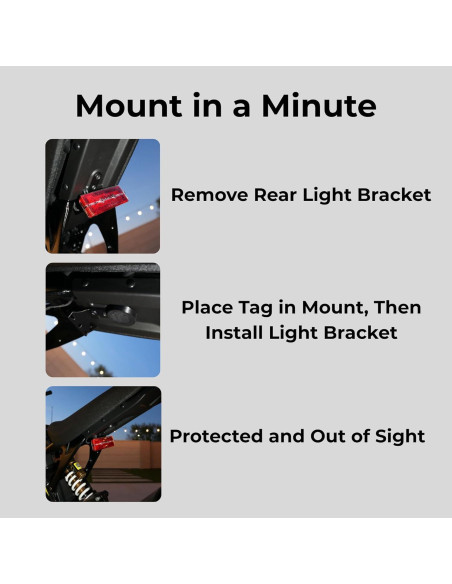 Soporte Oculto para Etiqueta GPS de Bicicleta Weissach - Plástico Duradero