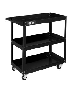 Carro de Herramientas Rodante TUFFIOM 3 Estantes 150 kg Negro