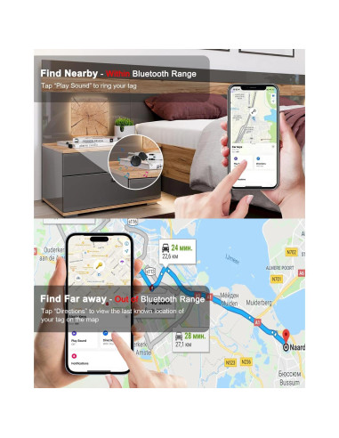 Etiquetas de Seguimiento por Aire DSDFPFG - Paquete de 2 iOS