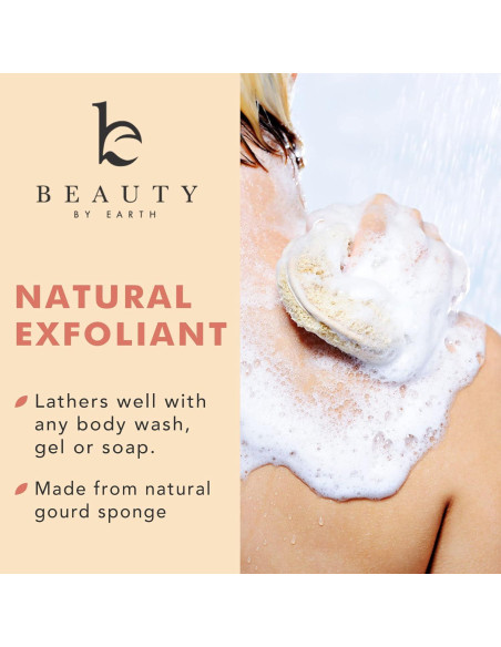 Esponja de Lufa Exfoliante Natural Beauty by Earth - 2 Unidades