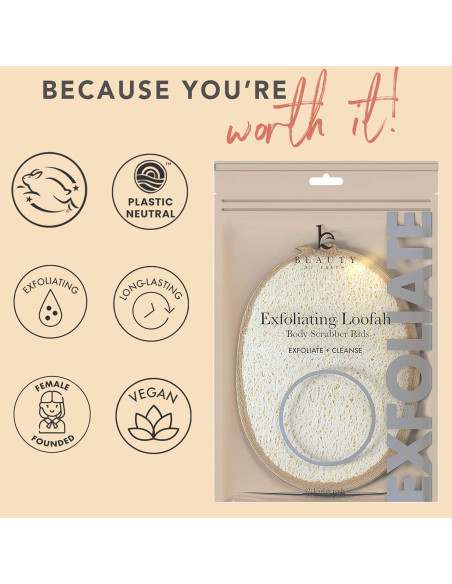 Esponja de Lufa Exfoliante Natural Beauty by Earth - 2 Unidades