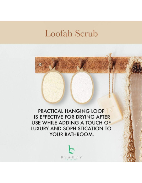 Esponja de Lufa Exfoliante Natural Beauty by Earth - 2 Unidades