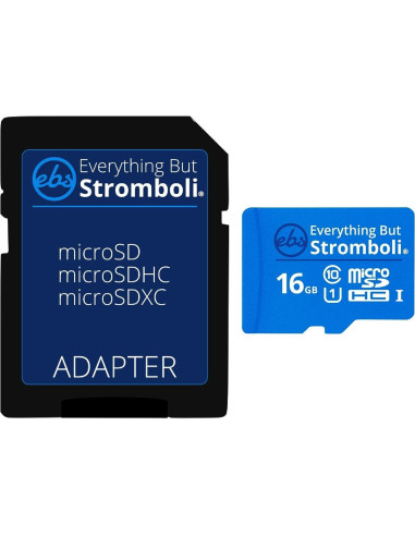 Paquete de 5 Tarjetas MicroSD 16GB Todo Menos Stromboli Clase 10