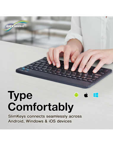 Teclado Bluetooth BoxWave SlimKeys para Samsung Galaxy S24 - Delgado y Ligero