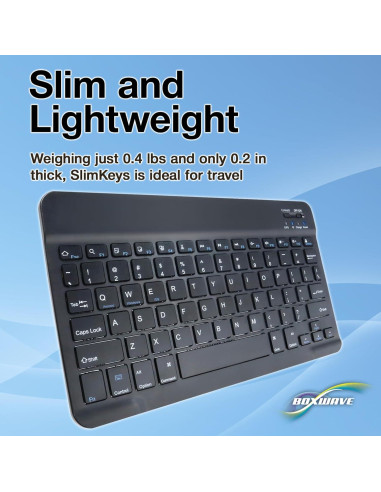 Teclado Bluetooth BoxWave SlimKeys para Samsung Galaxy S24 - Delgado y Ligero