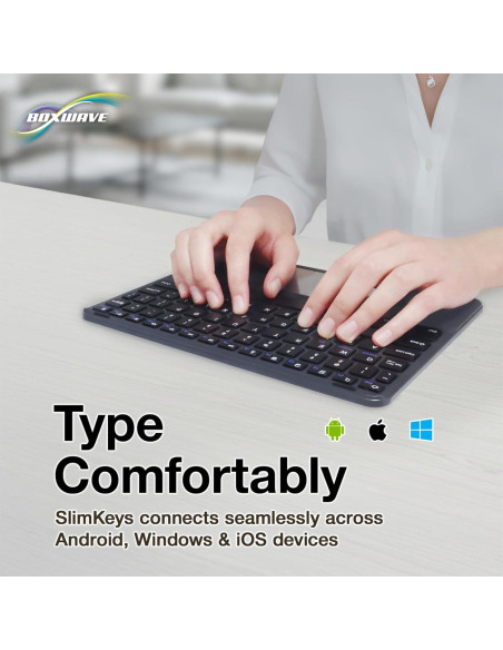 Teclado Bluetooth BoxWave SlimKeys con Trackpad para Alcatel Joy Tab 2