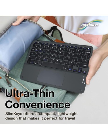 Teclado Bluetooth BoxWave SlimKeys con Trackpad para Alcatel Joy Tab 2