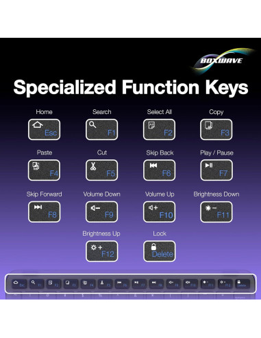 Teclado Bluetooth BoxWave SlimKeys con Trackpad para Alcatel Joy Tab 2