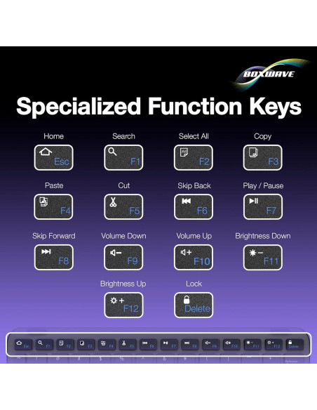 Teclado Bluetooth BoxWave SlimKeys con Trackpad para Alcatel Joy Tab 2