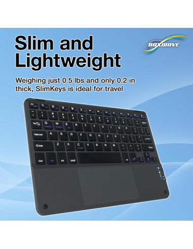 Teclado Bluetooth BoxWave SlimKeys con Trackpad para Alcatel Joy Tab 2