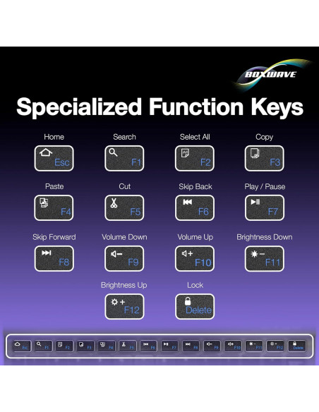 Teclado Bluetooth BoxWave SlimKeys para MobileDemand xTablet Flex 10B