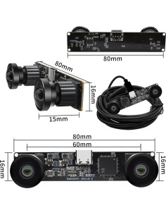 Cámara Estéreo USB 1200P MMlove con Lentes Duales 60FPS 2