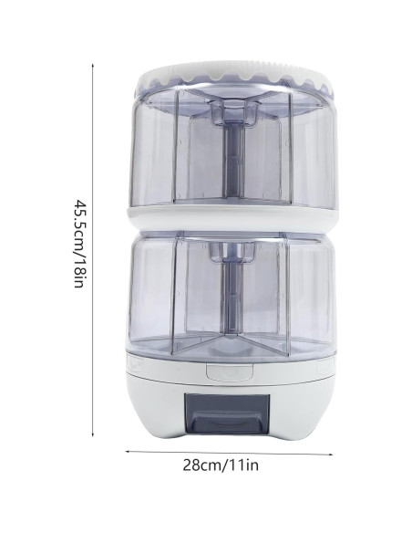 Dispensador de Arroz Unnsiapit 12L Rotatorio 360 Blanco