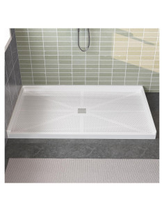 Base de Ducha Bathlink 60x32cm Drenaje Central Antideslizante