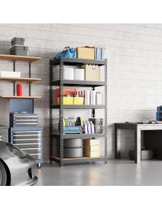 Estante de Almacenamiento Ajustable Yaheetech 5 Niveles 71x30x152cm 2