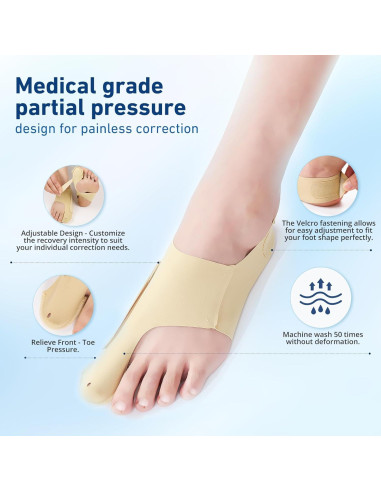 Corrector de Juanetes RUSHFORWARD Ajustable Unisex - Alivio Hallux Valgus