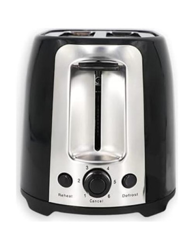 Tostadora EUROSTAR ET750B 2 Rebanadas Tacto Frío Negra