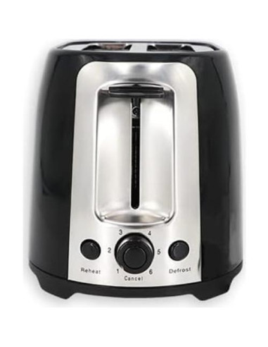 Tostadora EUROSTAR ET750B 2 Rebanadas Tacto Frío Negra