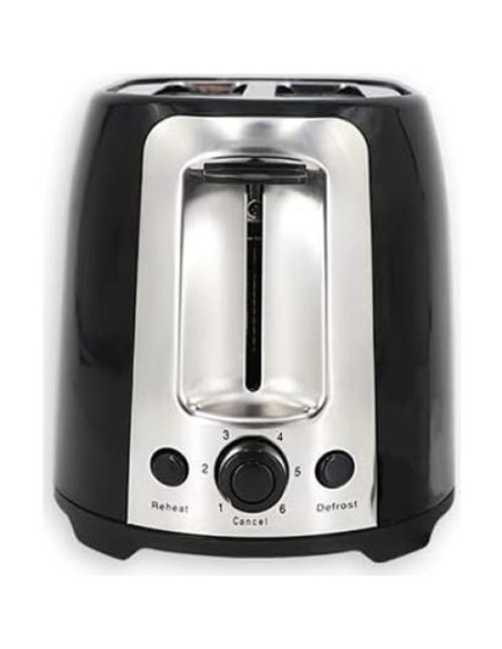 Tostadora EUROSTAR ET750B 2 Rebanadas Tacto Frío Negra