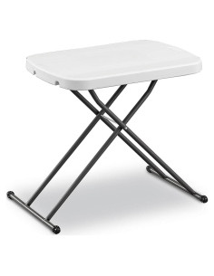 Mesa Plegable Personal STAPLES 2 Pies Ajustable Blanca