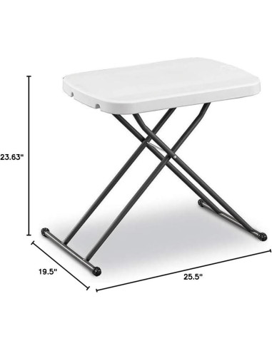 Mesa Plegable Personal STAPLES 2 Pies Ajustable Blanca