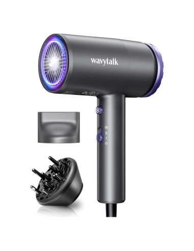 Secador de Pelo Wavytalk 1875W Iónico con Difusor y Boquilla