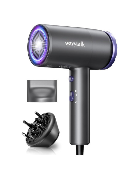 Secador de Pelo Wavytalk 1875W Iónico con Difusor y Boquilla