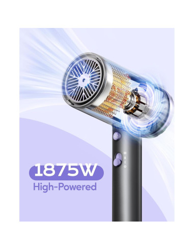 Secador de Pelo Wavytalk 1875W Iónico con Difusor y Boquilla