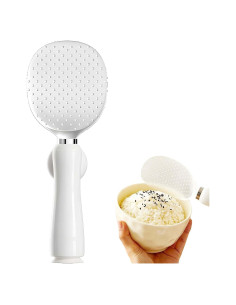 Paleta de Arroz Tizee con Ventosa Antiadherente - Blanco