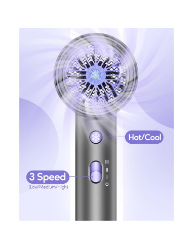 Secador de Pelo Wavytalk 1875W Iónico con Difusor y Boquilla