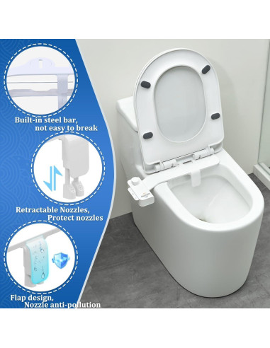 Accesorio de Bidet No Eléctrico EXPSPRU Blanco con Doble Boquilla