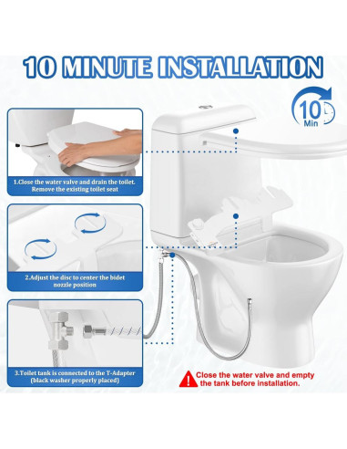 Accesorio de Bidet No Eléctrico EXPSPRU Blanco con Doble Boquilla