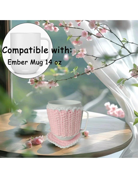 Conjunto Manta de Taza y Posavasos Corazón Wuryuema Rosa