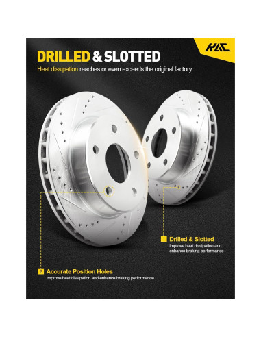 Kit de Freno Delantero KAC con Pastillas Cerámicas para Toyota