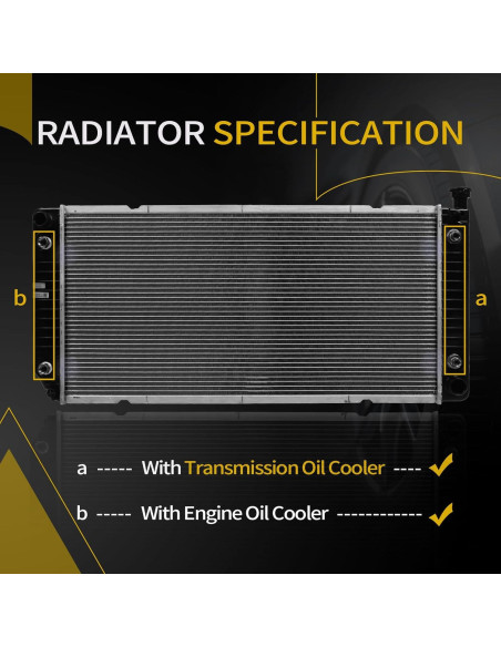 Radiador de Refrigerante UIU con Enfriador de Aceite para Lexus y Toyota