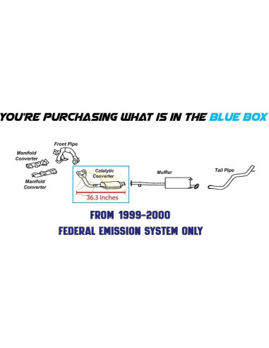 Catalítico trasero Escape del Noreste para Toyota 4Runner 3.4L