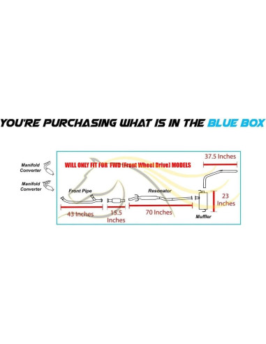 Sistema de Escape EPA Acero Inoxidable Northeastern Toyota Sienna 2004-2006