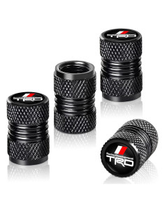 Tapa de Válvula de Neumático Tacoma 4 Piezas Aluminio Negro