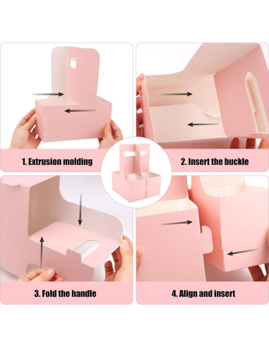 20 Soportes de Café de Cartón con Asa para 2 Tazas - Gosknor