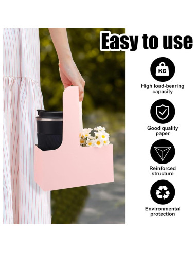 20 Soportes de Café de Cartón con Asa para 2 Tazas - Gosknor