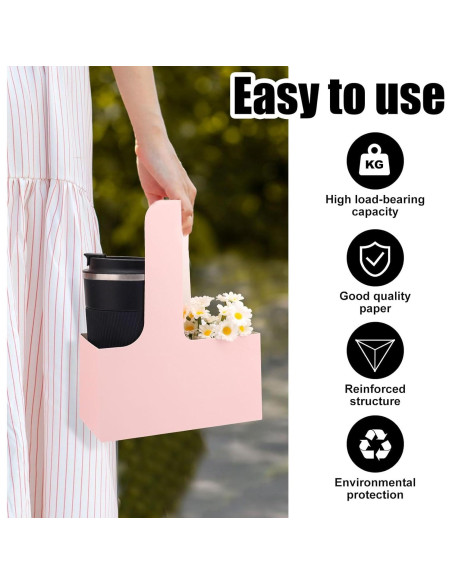 20 Soportes de Café de Cartón con Asa para 2 Tazas - Gosknor