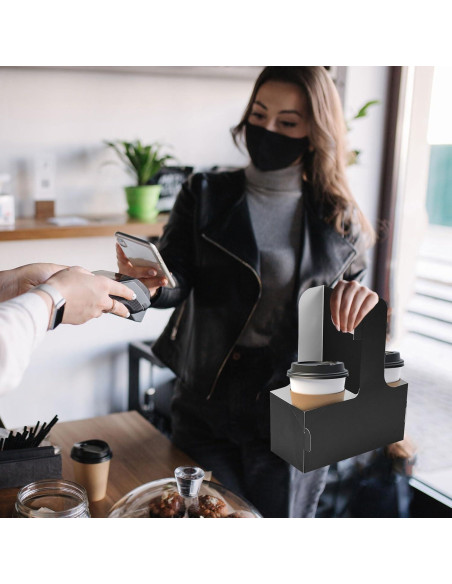 20 Soportes de Café de Cartón con Asa para 2 Tazas - Gosknor