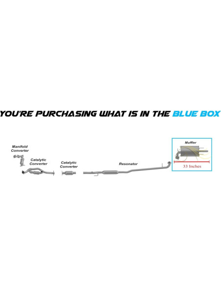 Silenciador Escape del Noreste Acero Inoxidable Lexus ES300 3.0L 1999-2001 / Toyota Avalon 3.0L 2000-2004