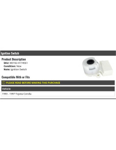 Interruptor de Encendido Marketplace Auto Parts para Toyota Corolla 1993-1997 2