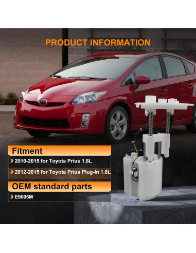 Bomba de Combustible Eléctrica ASAPE E9005M para Toyota Prius 1.8L