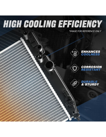 Radiador de Aluminio Auto Dynasty para Toyota Corolla 2016-2021 1.8L