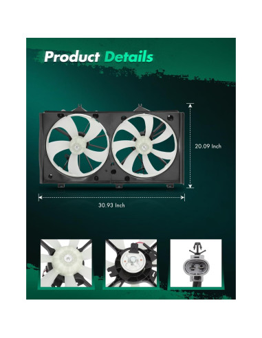 Ventilador de Refrigeración SCITOO para Toyota Camry 2007-2011