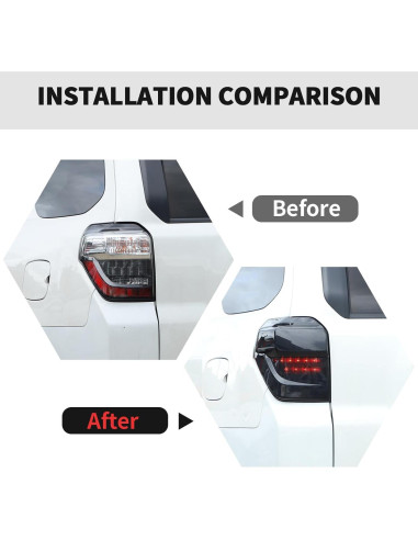 Cubierta de Luz Trasera Ahumada RT-TCZ para Toyota 4Runner 2014-2023