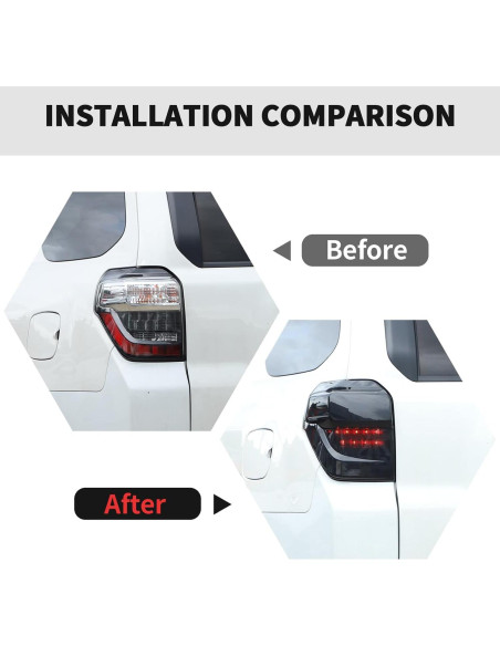 Cubierta de Luz Trasera Ahumada RT-TCZ para Toyota 4Runner 2014-2023